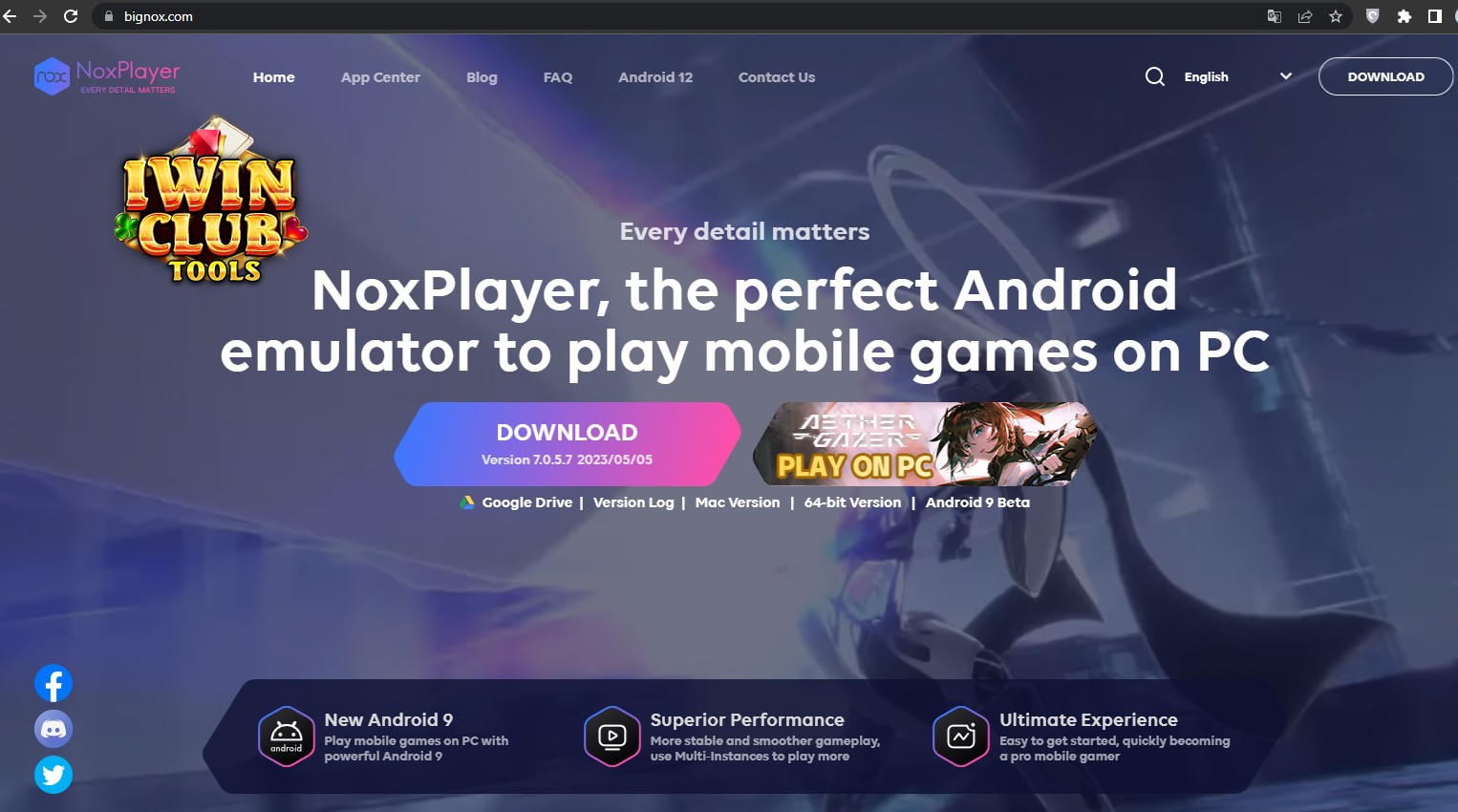 Tải Nox App Player mới nhất theo đường link IWIN cung cấp
